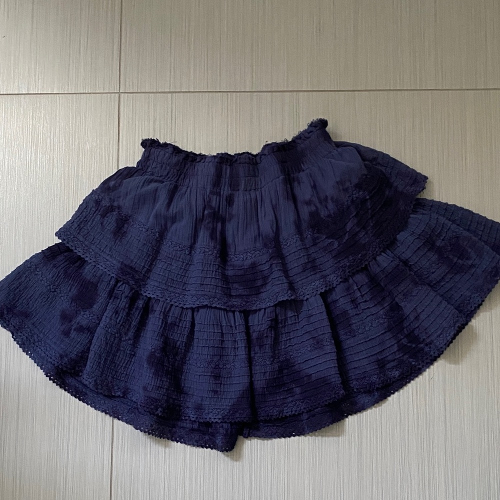 Aerie Navy Tiered Mini Skirt